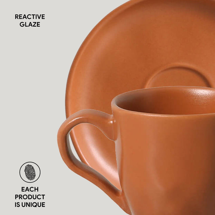 Non-Toxic Ceramic Cup &amp; Saucer Dinnerware Set, 6 Ct.