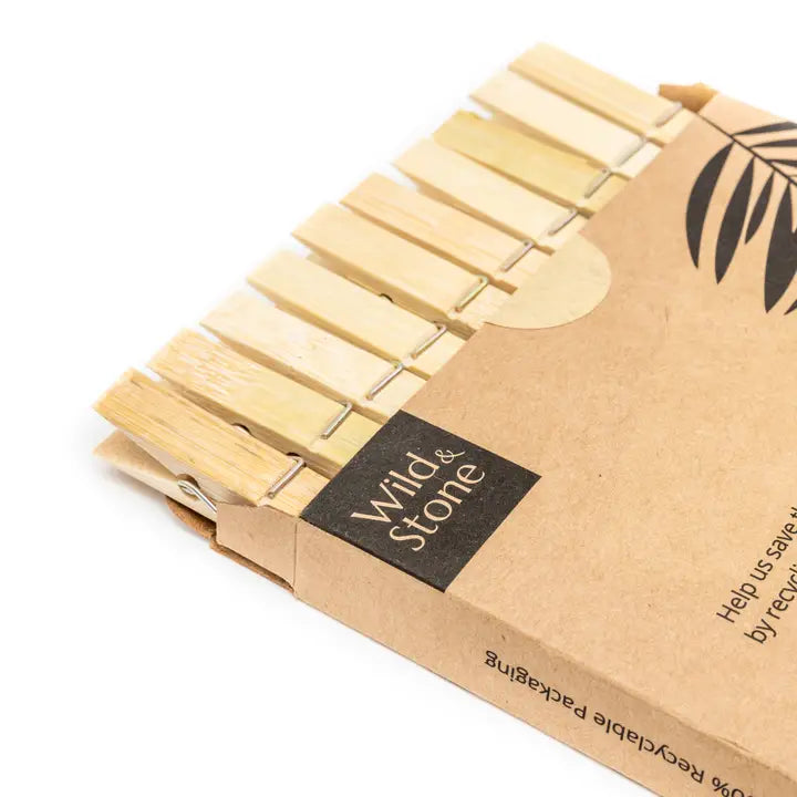 Biodegradable FSC Bamboo Clothespins, 20 Ct.