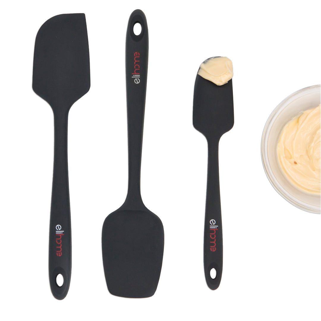 BPA-Free Silicone Kitchen Spatula Set, Red, 3 Ct.