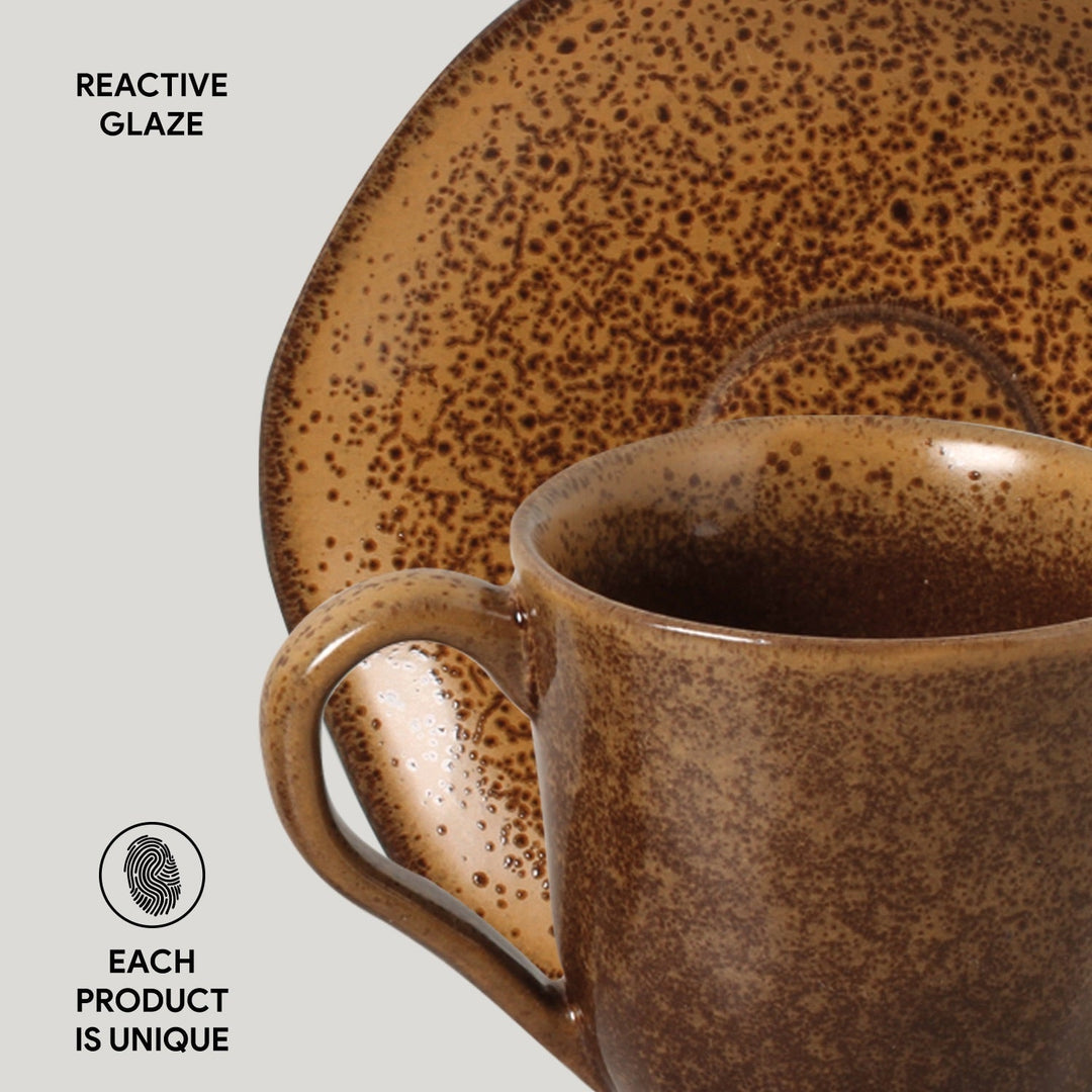 Non-Toxic Ceramic Cup &amp; Saucer Dinnerware Set, 6 Ct.