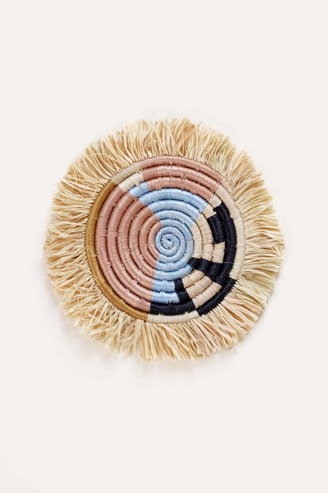 Handcrafted Raffia Fringe Coasters, 6", 4 Ct.