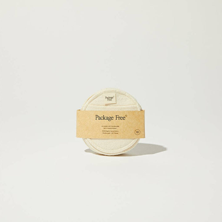 Organic Cotton Facial Rounds with Finger Pocket