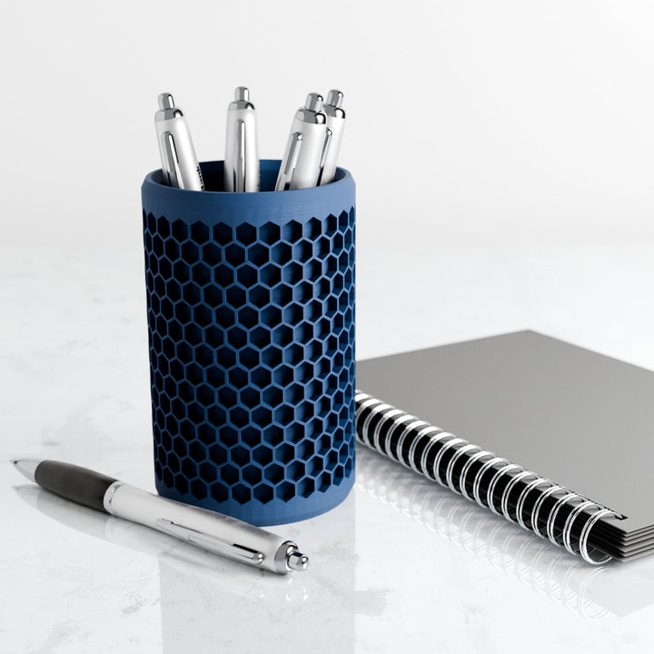 Plastic-Free Geometric Desk Pencil Holder, 3"