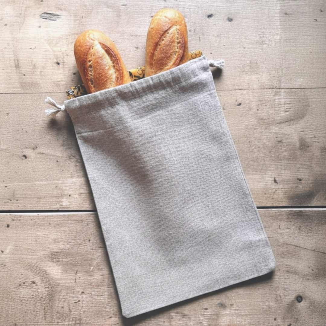 Beeswax Linen Bread Food Storage Bag, 12" x 16"