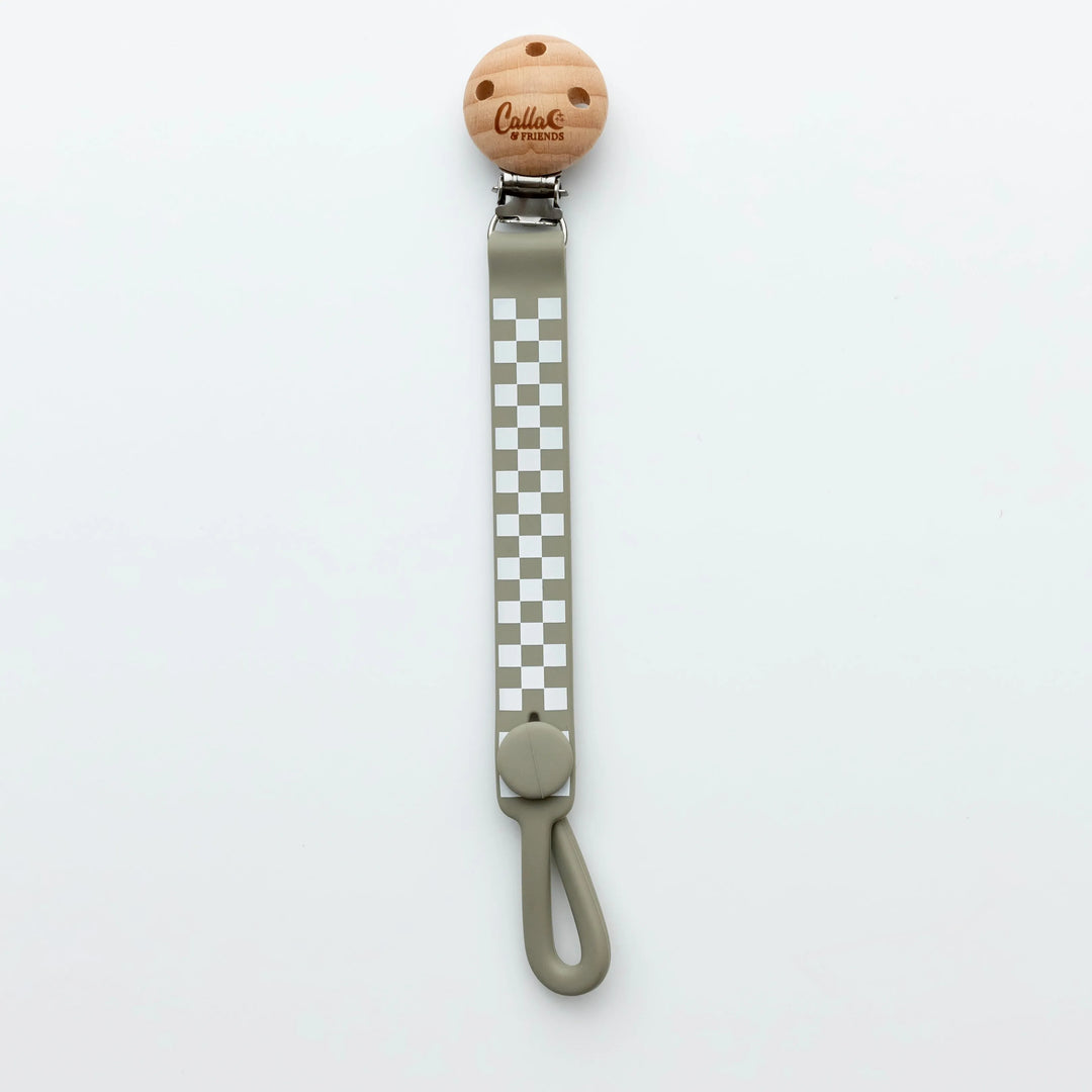 Checkered Silicone Baby Clip