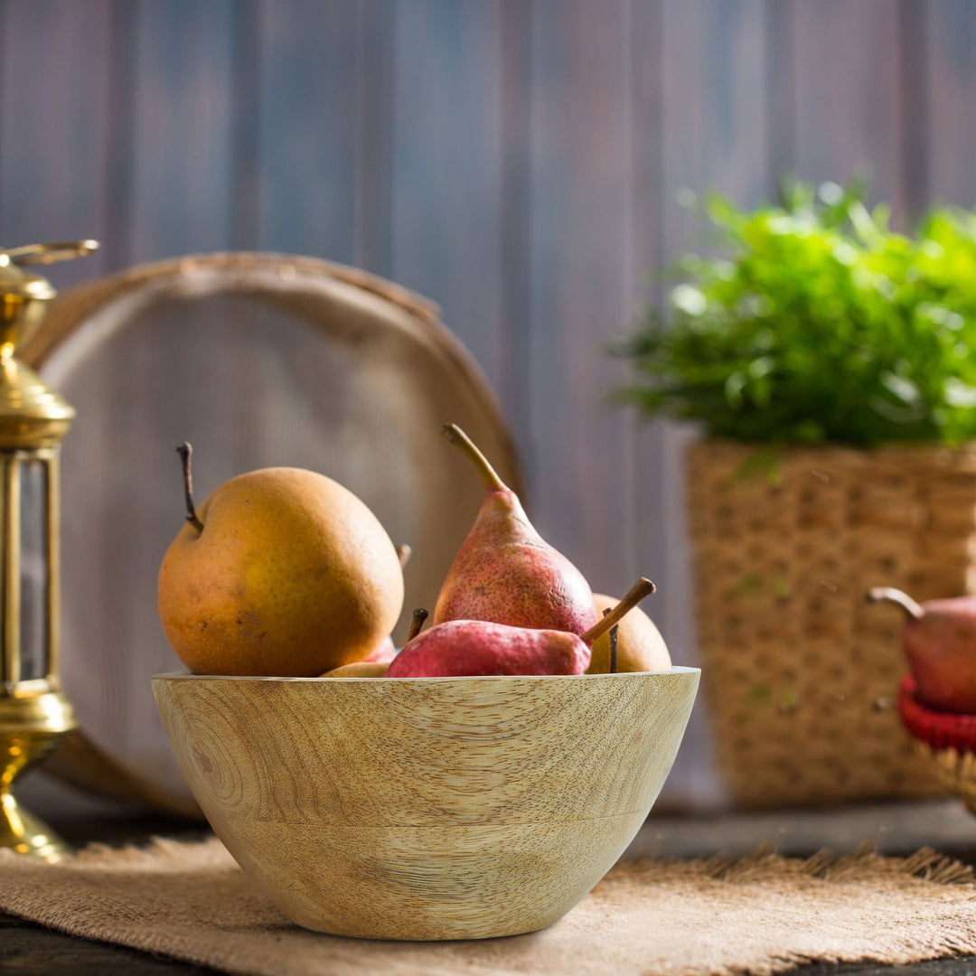Handcrafted Mangowood Decorative Serveware Bowl