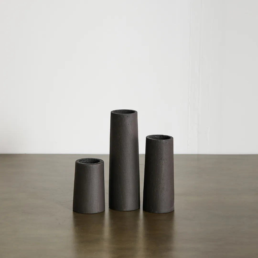 Pine Wood Cylinder Tealight Holder
