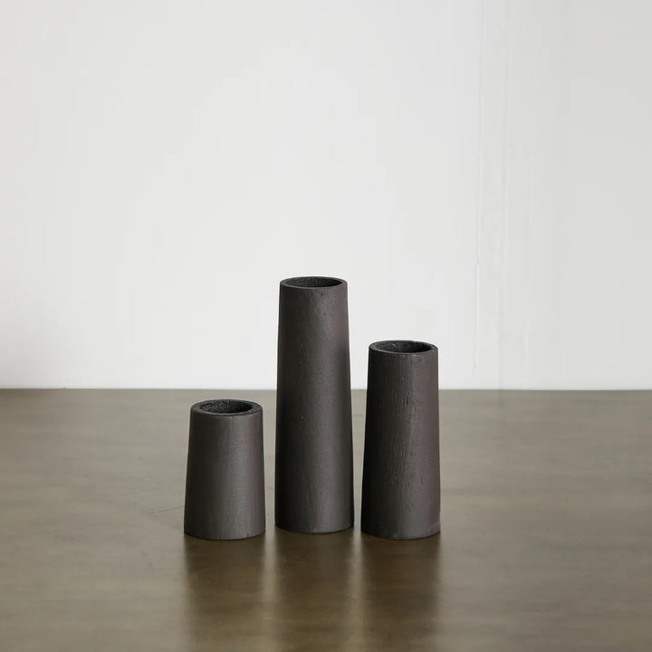Pine Wood Cylinder Tealight Holder