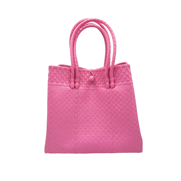 Handwoven Recycled Plastic Maxi Tote, 13.5" x 14"