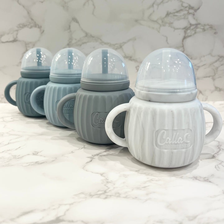 Non-Toxic Silicone Toddler Sippy Cup with Handles, 7 oz.