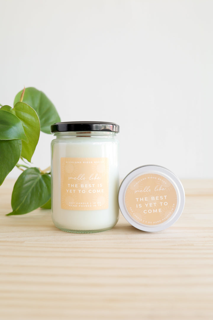 Fair Trade Hand-Poured Soy Candle, Citrus, 10 oz.
