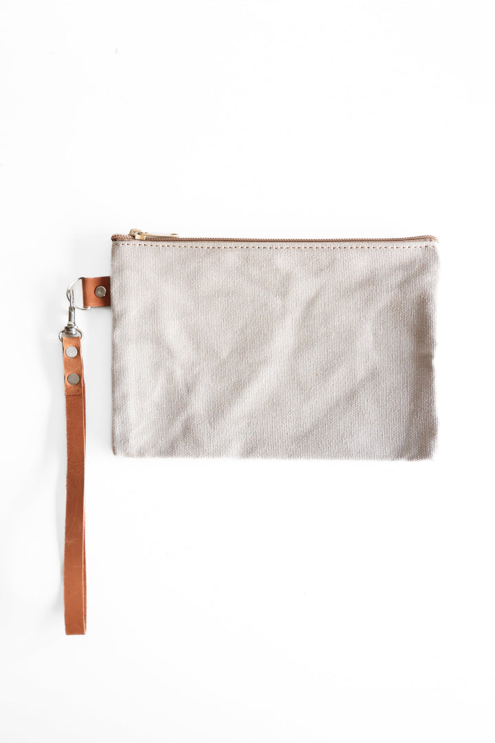 Handcrafted Canvas Clutch Bag, 9" x 6", Fair Trade