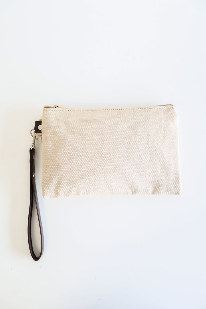 Handcrafted Canvas Clutch Bag, 9" x 6", Fair Trade