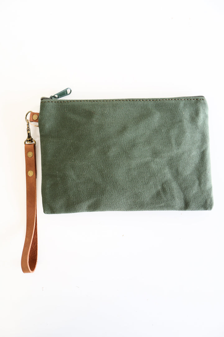 Handcrafted Canvas Clutch Bag, 9" x 6", Fair Trade