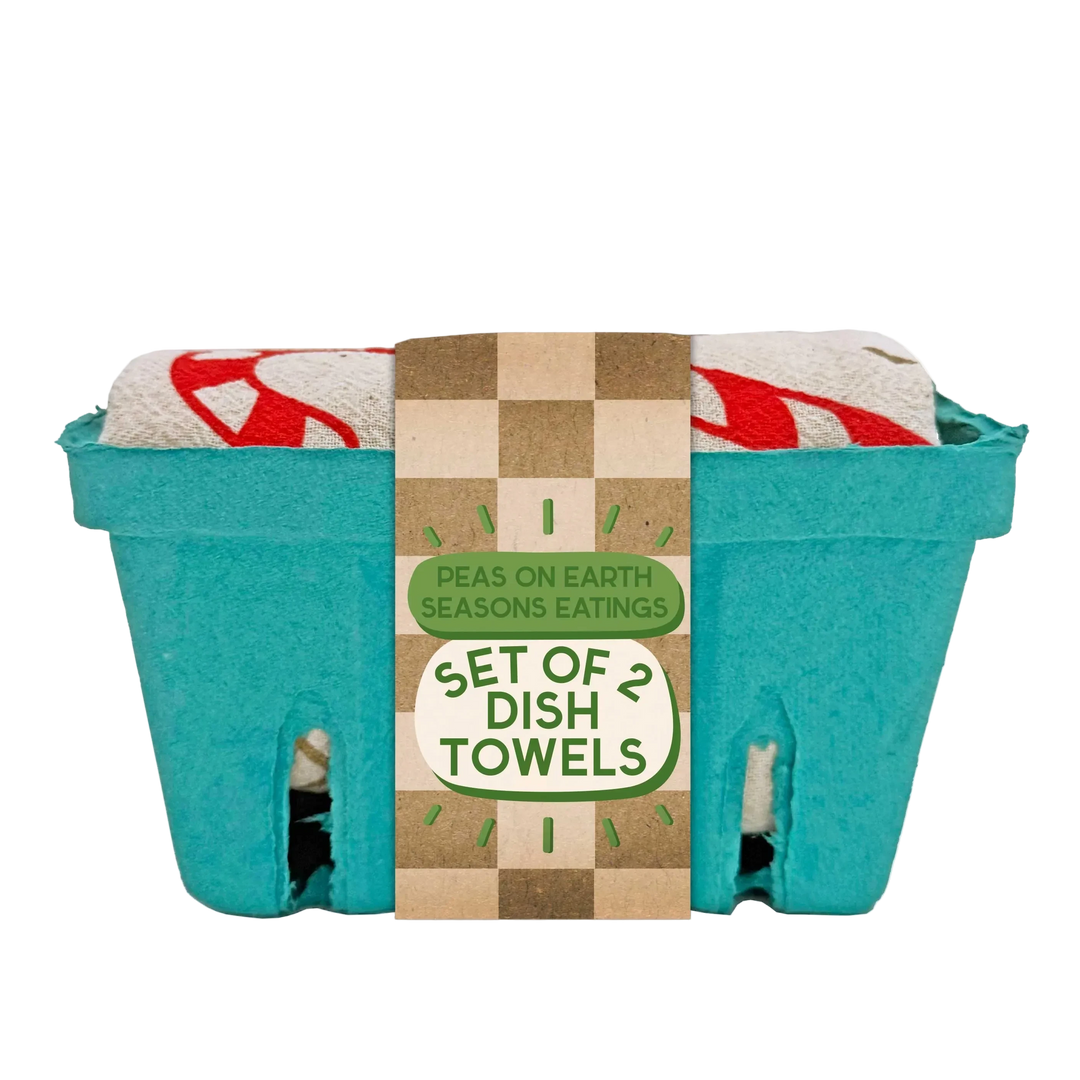 Happy Holidays Cotton Dish Towel Set