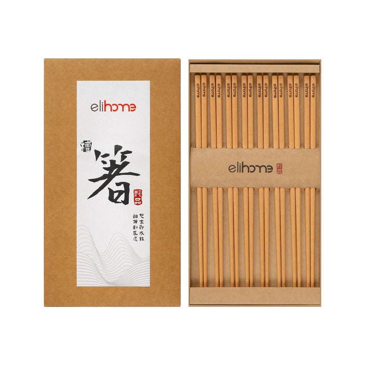 Plastic-Free Wood Fiber Flatware Chopsticks, 10.25"