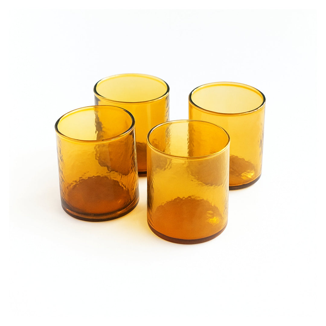 Recycled Glass Hammered Drinkware, 3" x 2.5", 4 Ct.