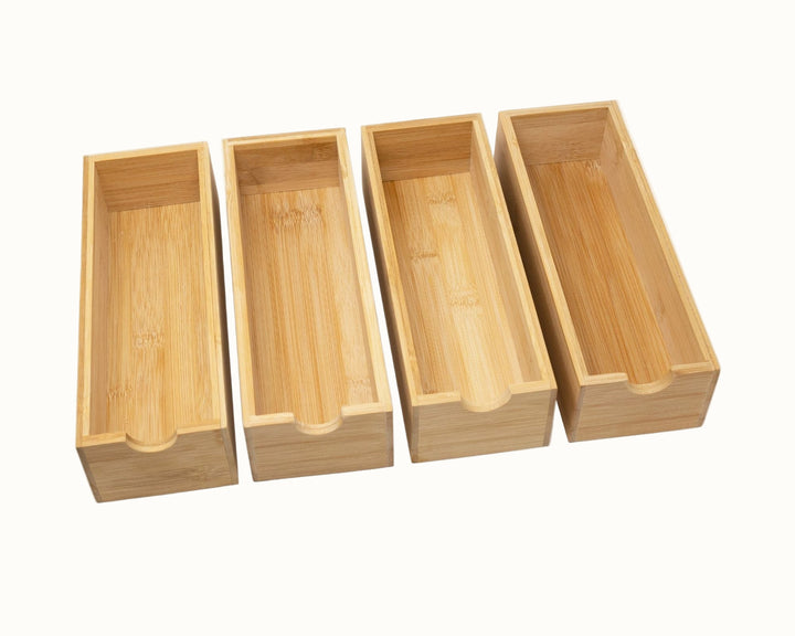 Biodegradable Bamboo Organizing Serveware Trays, 4 Ct.