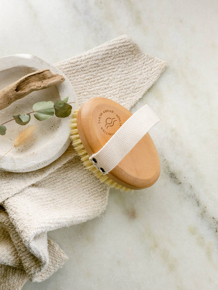 Biodegradable Sisal &amp; Beechwood Oval Body Dry Brush