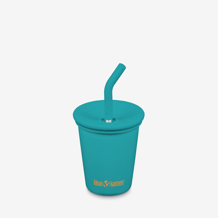 Recycled Stainless Kids Drinkware Cup with Straw, 10 oz.