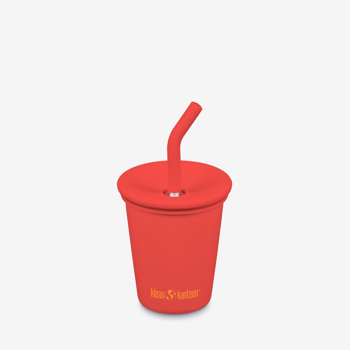 Recycled Stainless Kids Drinkware Cup with Straw, 10 oz.