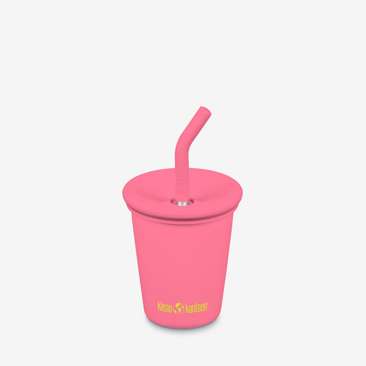 Recycled Stainless Kids Drinkware Cup with Straw, 10 oz.