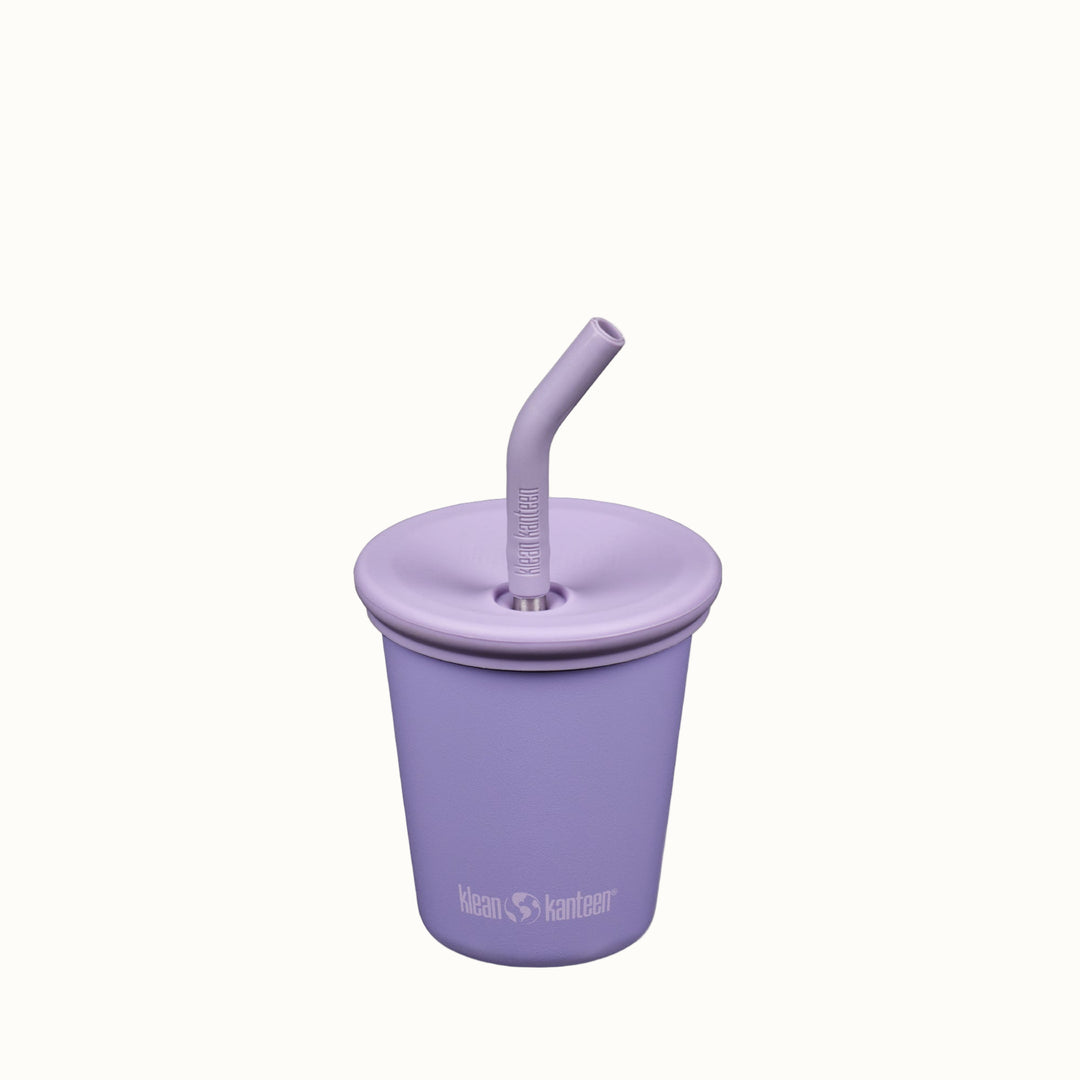 Recycled Stainless Kids Drinkware Cup with Straw, 10 oz.