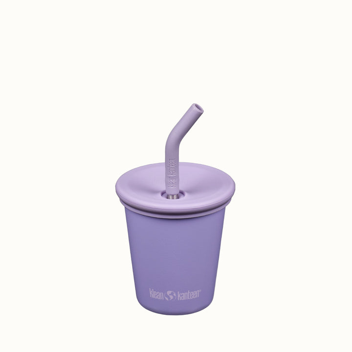 Recycled Stainless Kids Drinkware Cup with Straw, 10 oz.