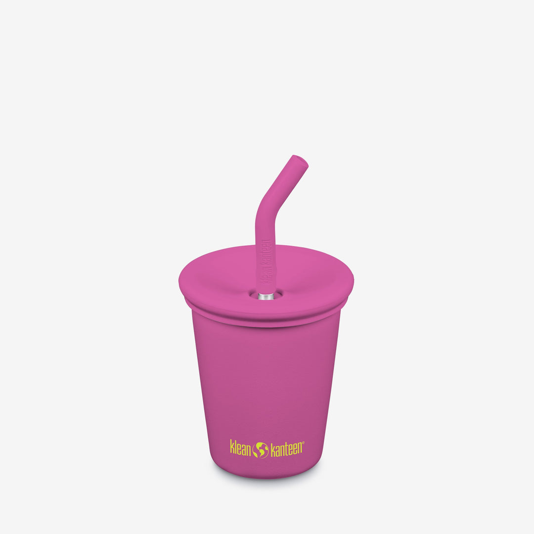Recycled Stainless Kids Drinkware Cup with Straw, 10 oz.