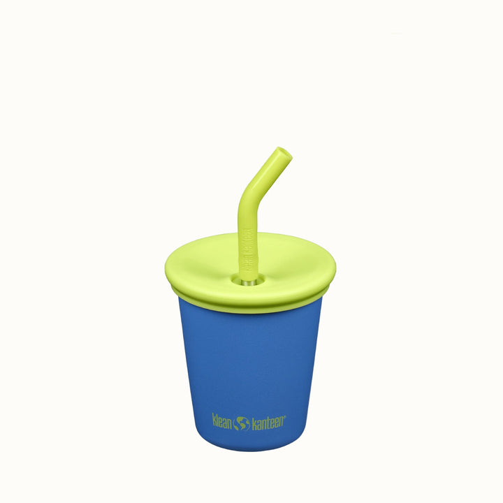 Recycled Stainless Kids Drinkware Cup with Straw, 10 oz.