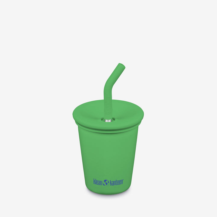 Recycled Stainless Kids Drinkware Cup with Straw, 10 oz.