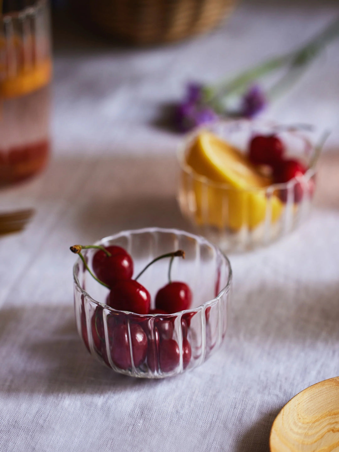 Handcrafted Borosilicate Glass Serveware Bowl, 2 Ct.
