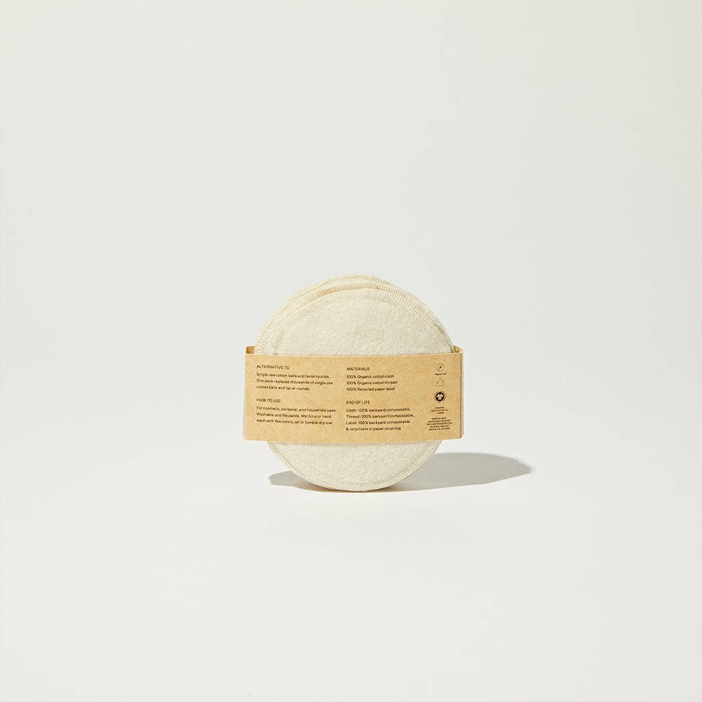 Organic Cotton Facial Rounds with Finger Pocket