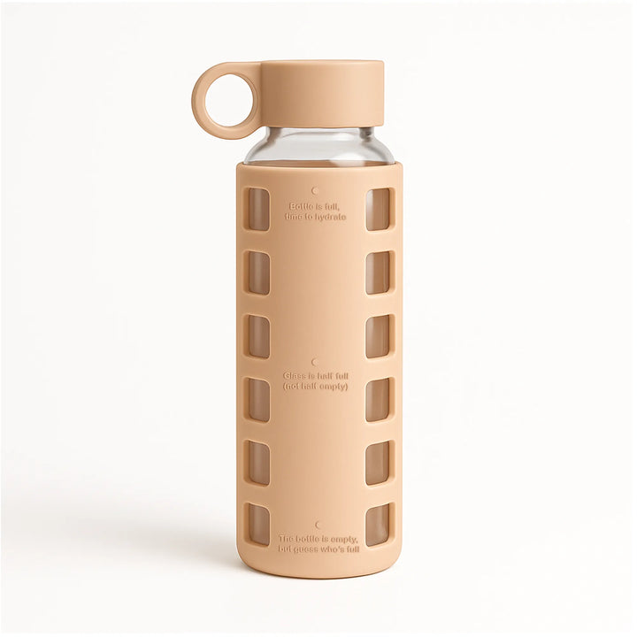 Wide-Mouth Glass Water Bottle