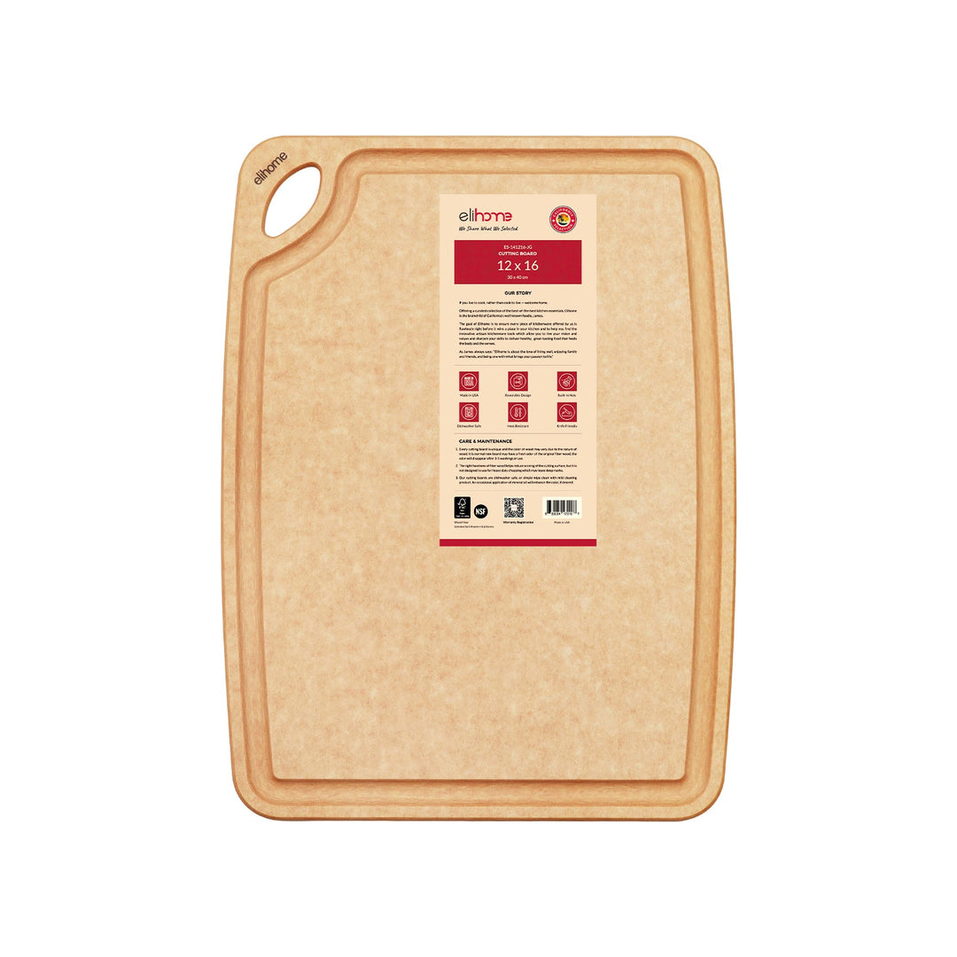 Plastic-Free Pine Leaf Cutting Board, 12" x 16"