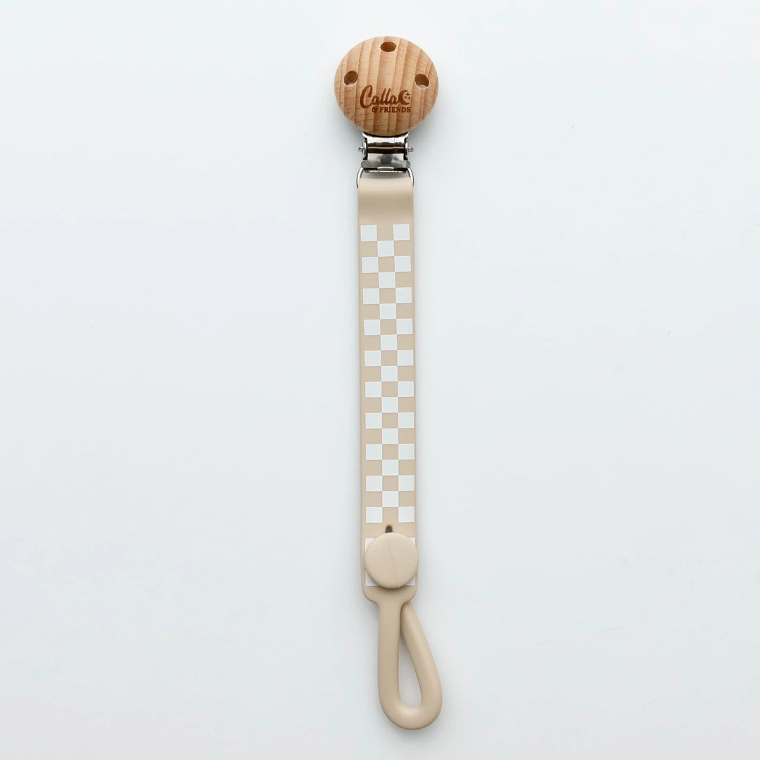 Checkered Silicone Baby Clip
