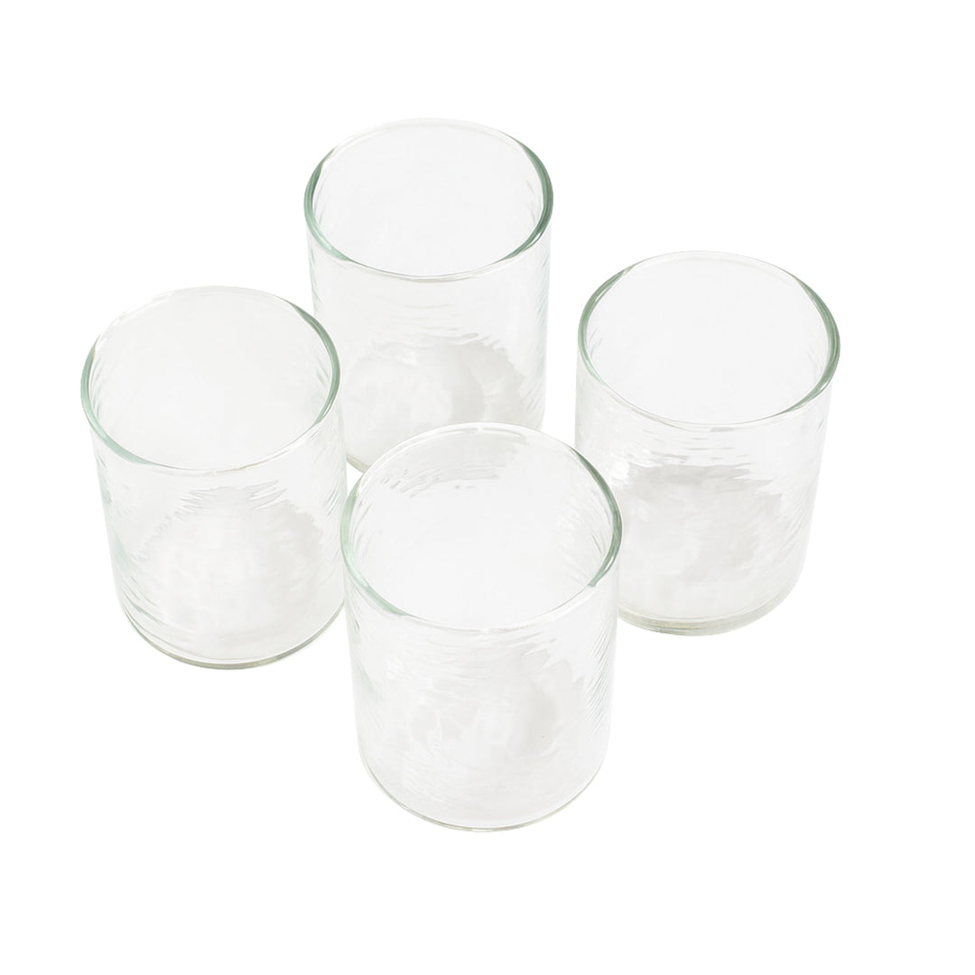 Recycled Glass Hammered Drinkware, 3" x 2.5", 4 Ct.