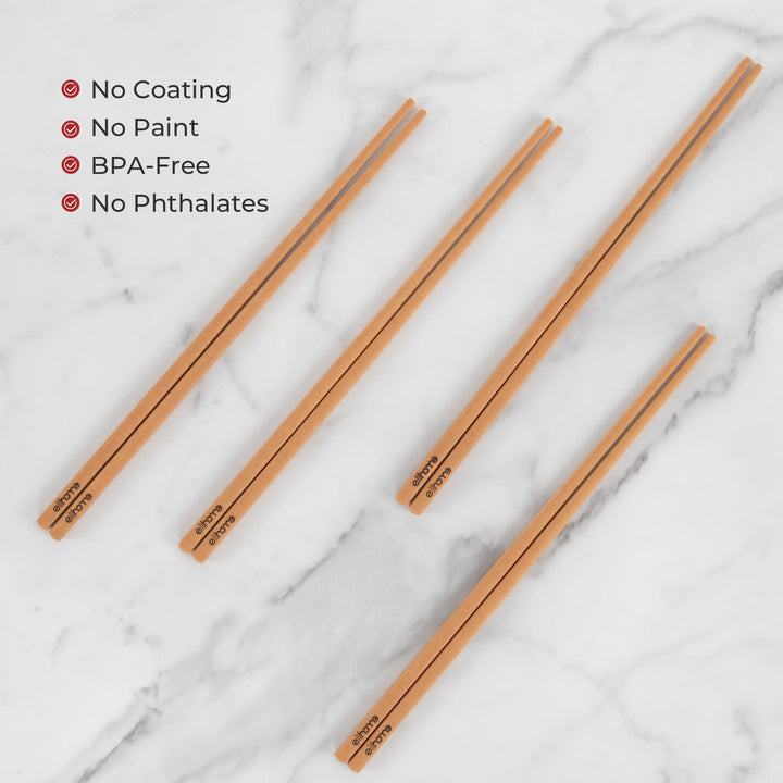 Plastic-Free Wood Fiber Flatware Chopsticks, 10.25"