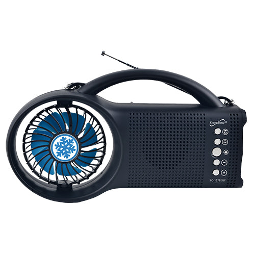 Solar 4-in-1 Camping Gear Speaker with Fan &amp; Torch