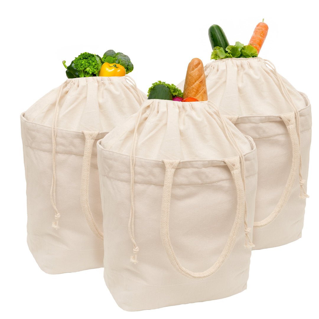 Organic Cotton Canvas Drawstring Tote, 70 lbs.