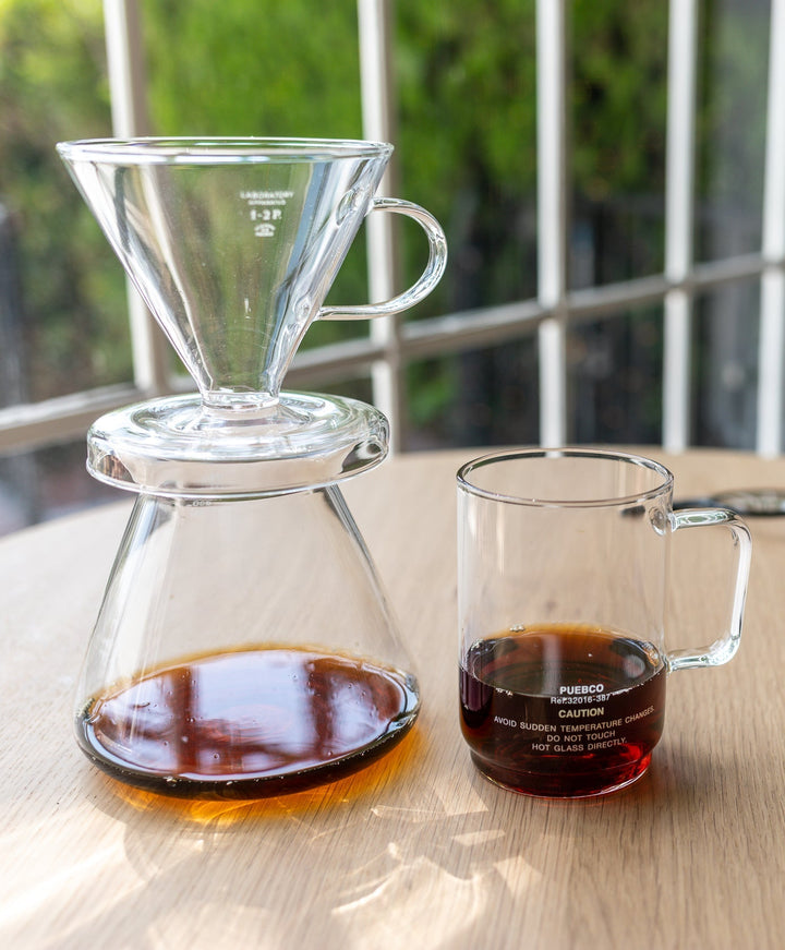 Recycled Borosilicate Glass Pour-Over Dripper Set