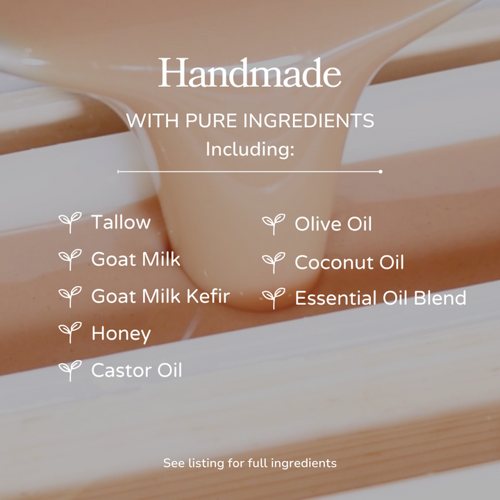 Handcrafted Probiotic Goat Milk &amp; Pink Salt Bar Soap, 4.5 oz.