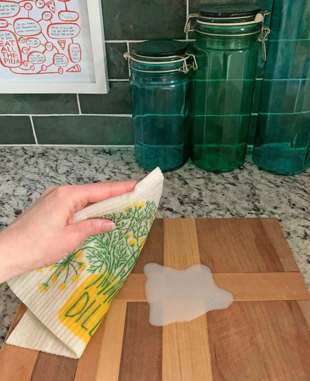 Dill Dish Towel Sponge Cloth Set