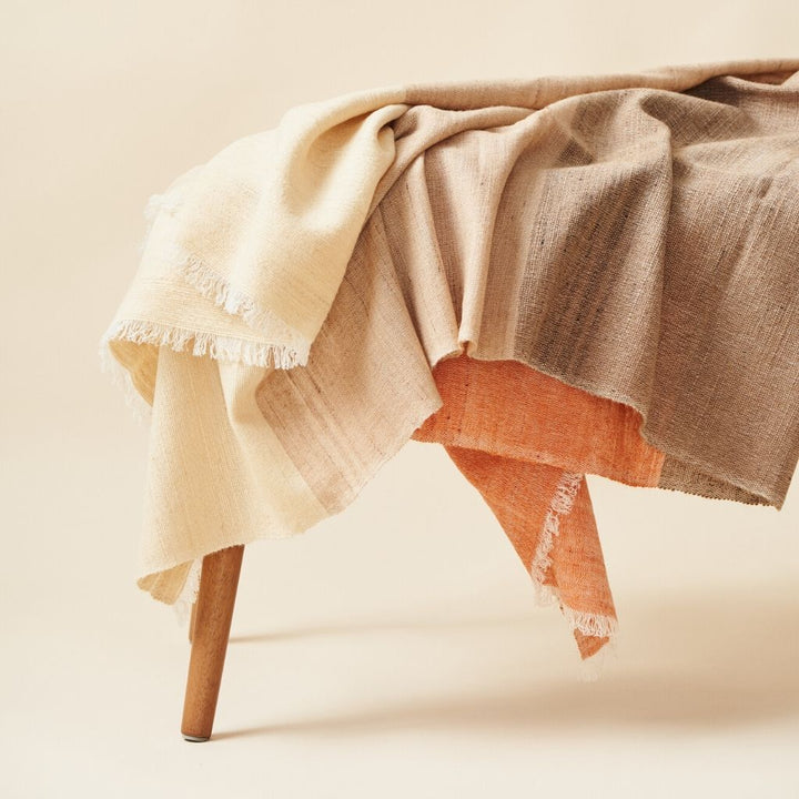 Handcrafted Merino Color Block Throw, 79" x 39"