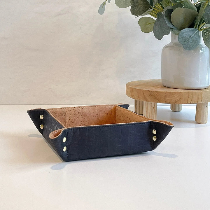 Cork Minimalist Valet Tray Coal