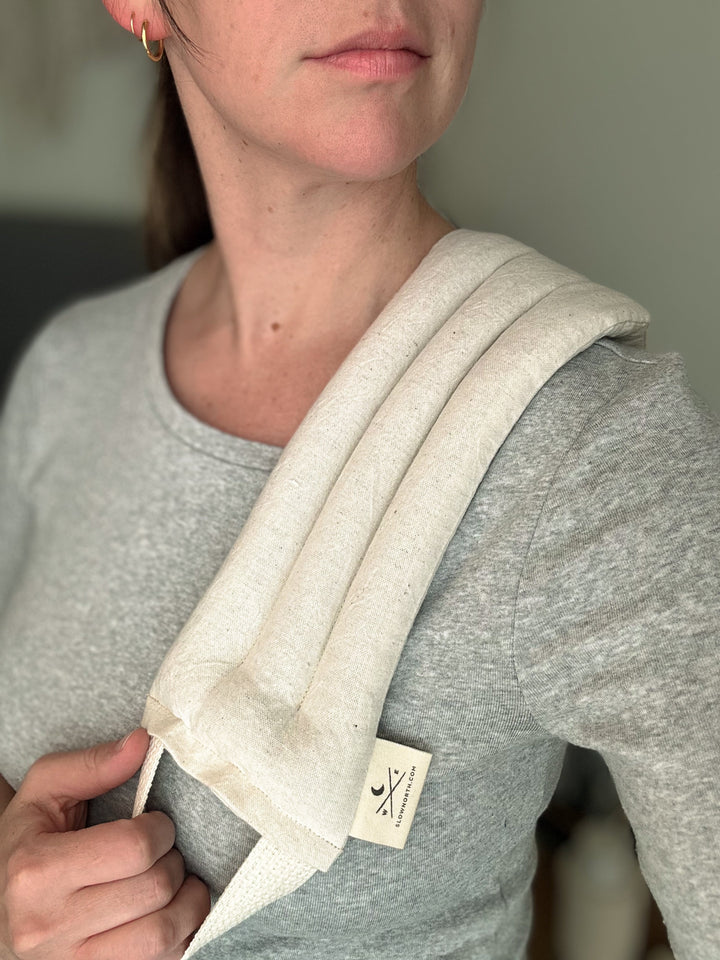 Handcrafted Linen Cotton Eye Mask &amp; Neck Wrap Set