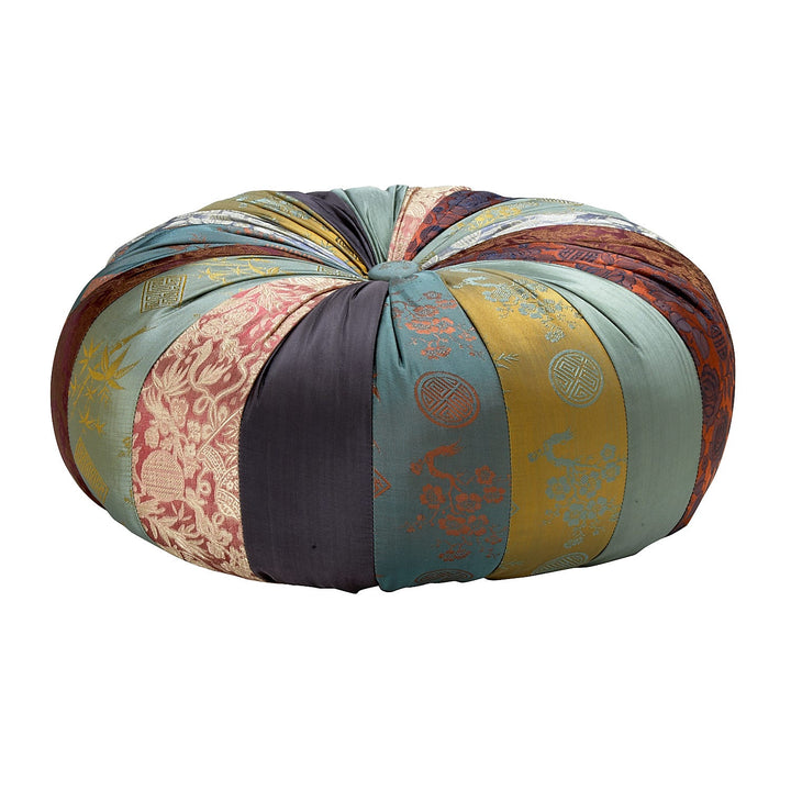 Handcrafted Silk &amp; Kapok Yoga Meditation Pillow