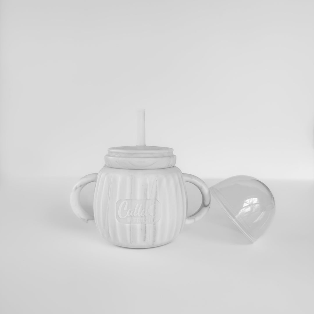 Non-Toxic Silicone Toddler Sippy Cup with Handles, 7 oz.