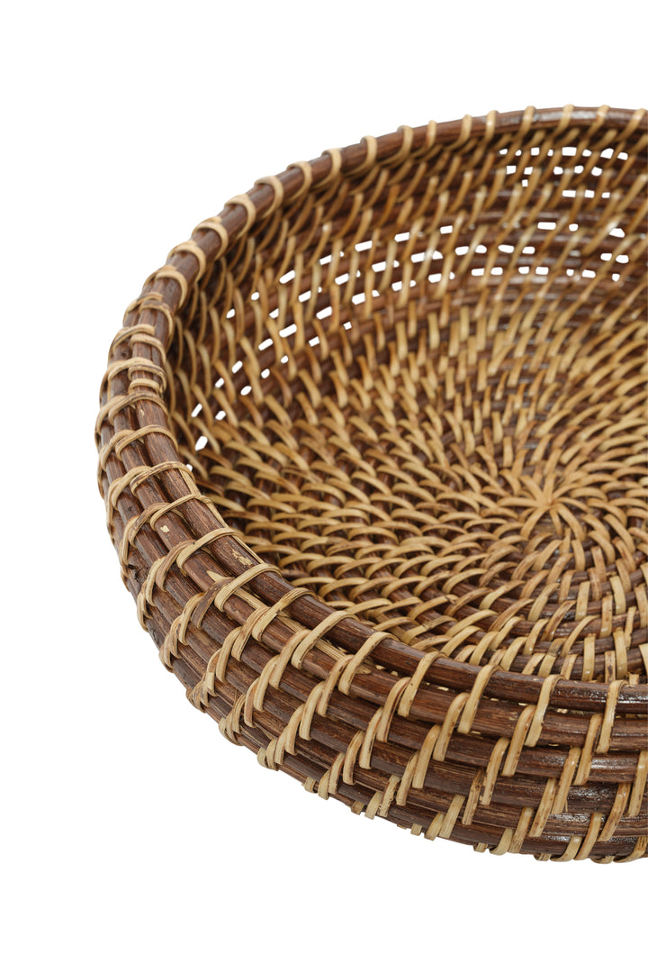 Handcrafted Rattan Fruit Basket &amp; Bowl, 10"