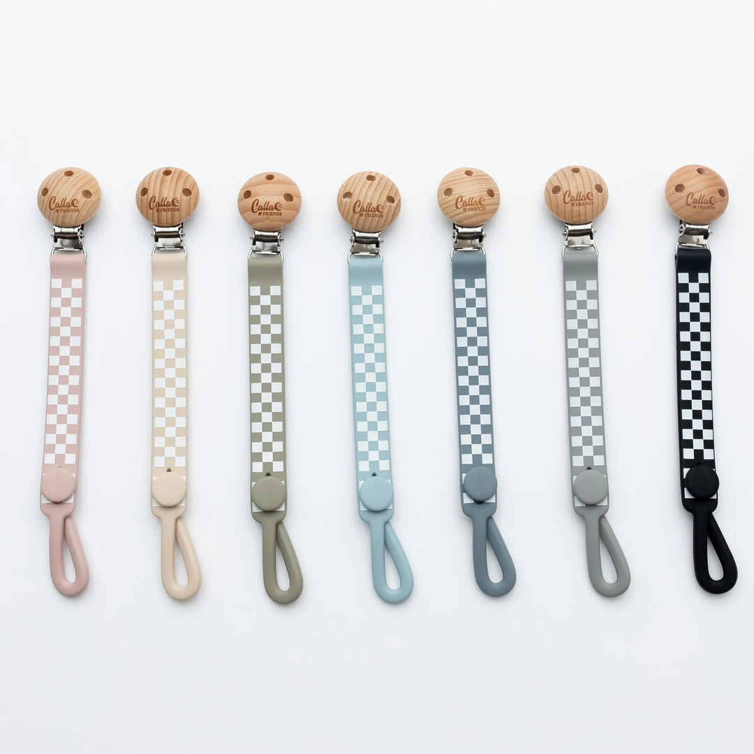 Checkered Silicone Baby Clip